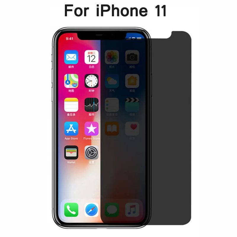 9H анти шпион Пип блики конфиденциальности защита экрана для iPhone X XS Max 11Pro Max 6 6s 7 8 Plus 8 Plus Закаленное стекло пленка - Цвет: for iPhone 11