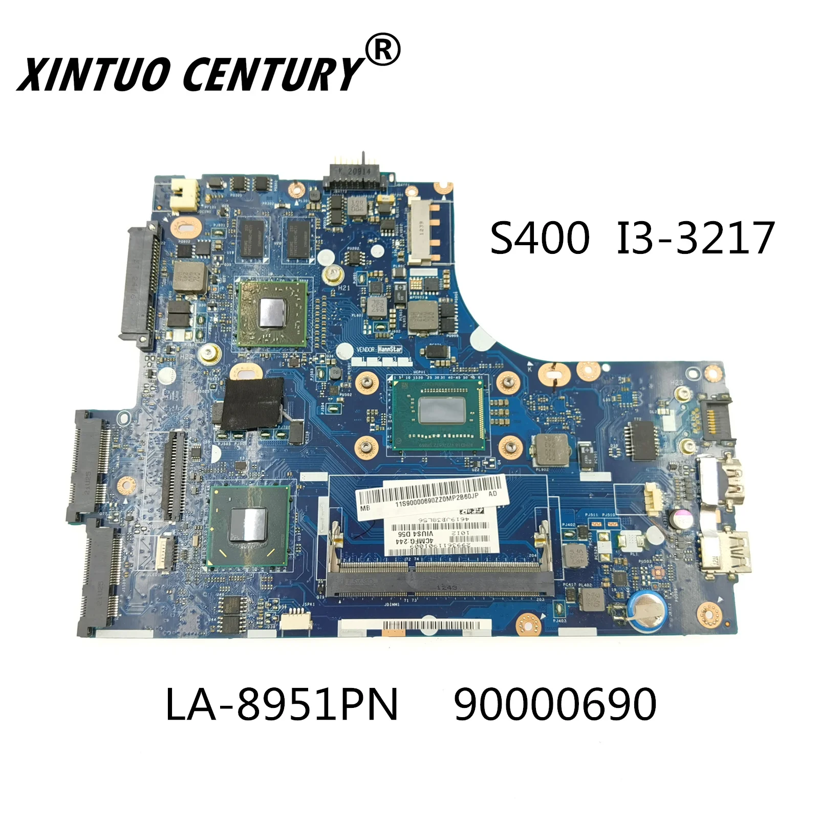 

FOR Lenovo S400 without Touch Laptop Motherboard VIUS3/VIUS4 LA-8951P SR0N9 I3-3217U DDR3L 100% Tested