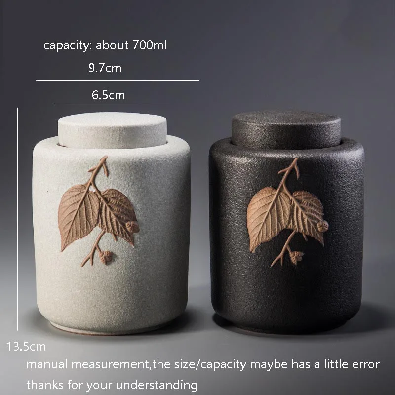 Винтажная керамическая банка для чая герметичная контейнер хранения зеленого