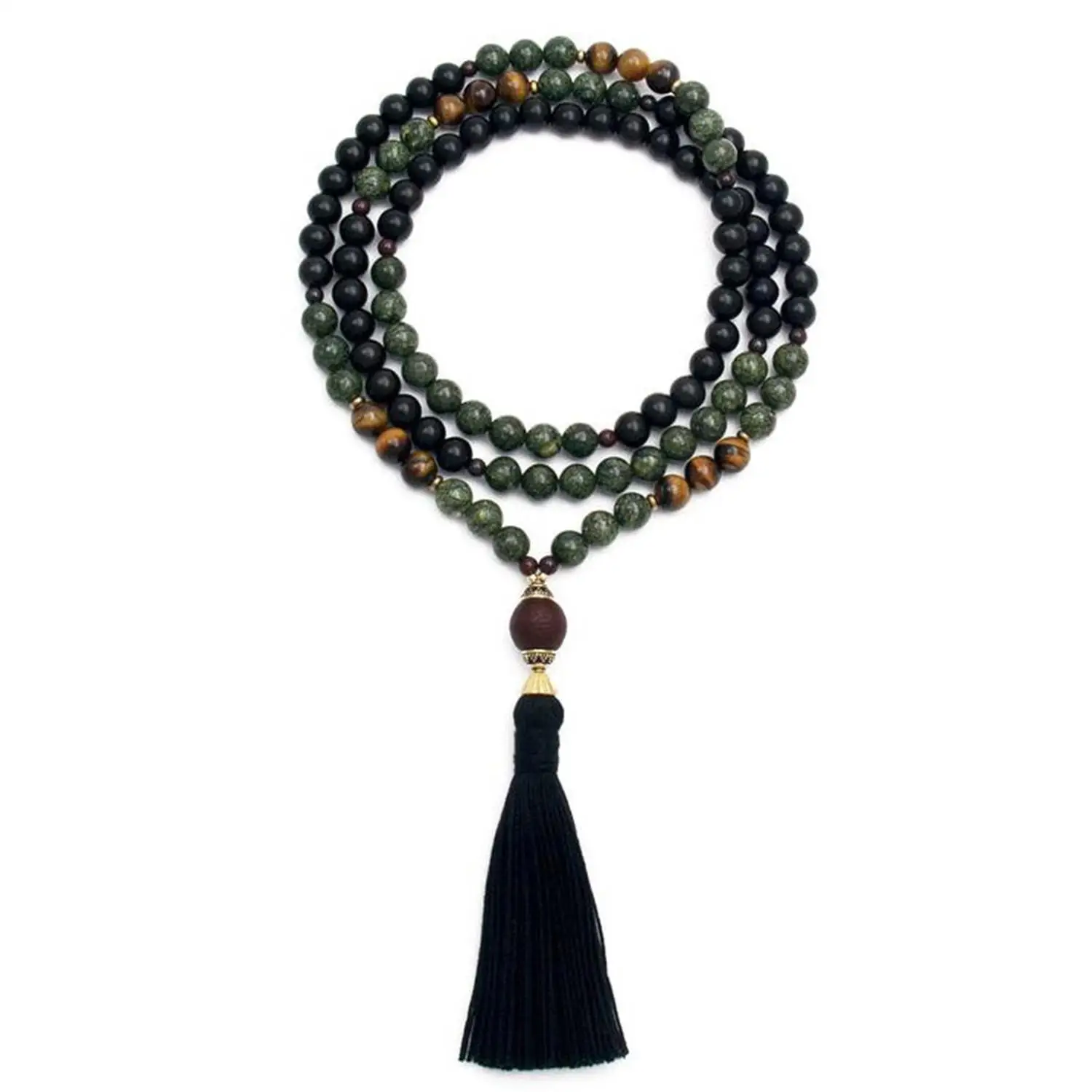 

8 мм тигровый глаз под змеиную кожу; 108 бусы ручной работы с кисточками Цепочки и ожерелья джапа медитация чакра религиозные Spiritua браслет кла...