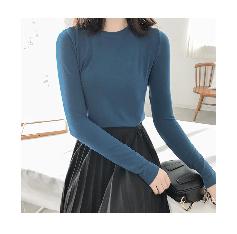 Серая футболка 2019 с длинным рукавом женская графическим принтом на осень модная