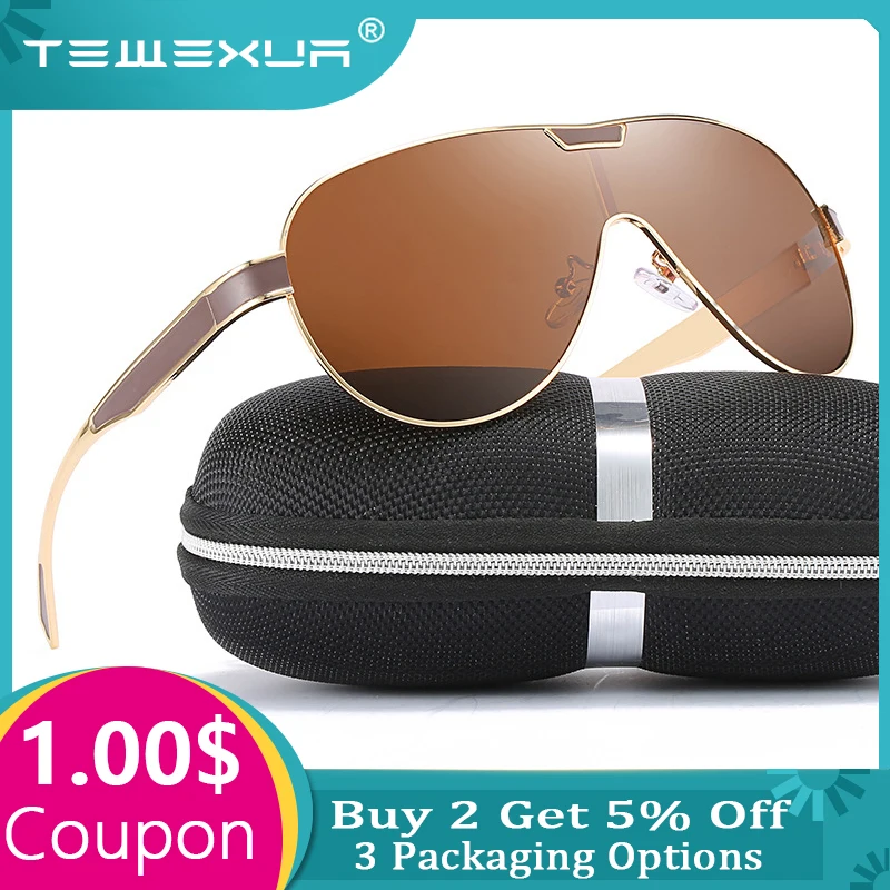 Мужские поляризованные солнцезащитные очки TEWEXUA брендовые дизайнерские для