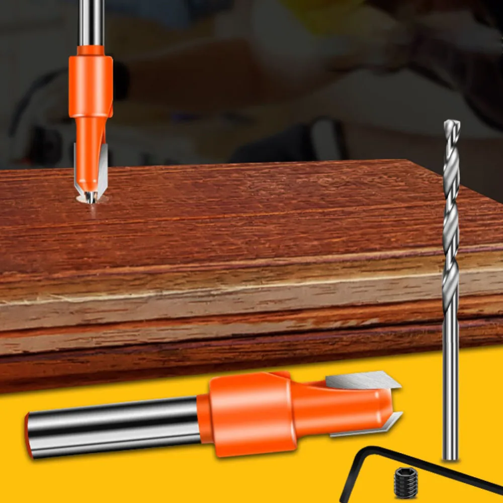 

3pcs 8mm Alloy Countersunk Head Drill Hole Taper Hole Drill Bit Self-tapping Screw (2.8*8mm3.0*8mm3.2*8mm)