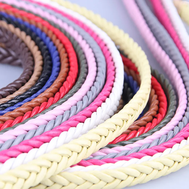

Women's Belts Retro Woven Belt Ladies Decorative Waistband Female Round buckle Braided Belt Casual Thin Waist Rope Decoration