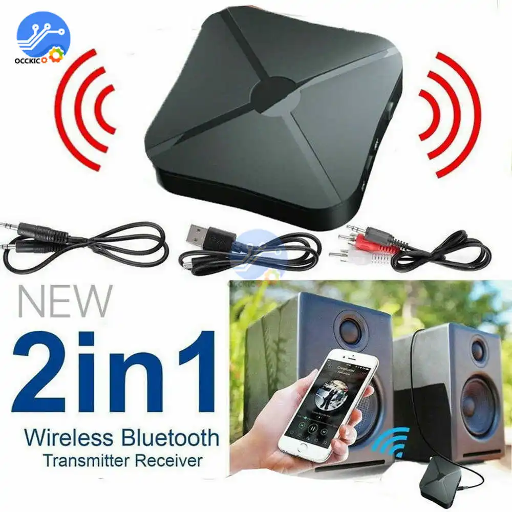 2 в 1 стерео Bluetooth 4,2 аудио приемник передатчик беспроводной адаптер с 3,5 мм AUX Jack звуковая система для ТВ MP3