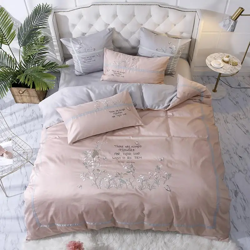 Комплект постельного белья из 37-4 предметов постельное белье с принтом растений