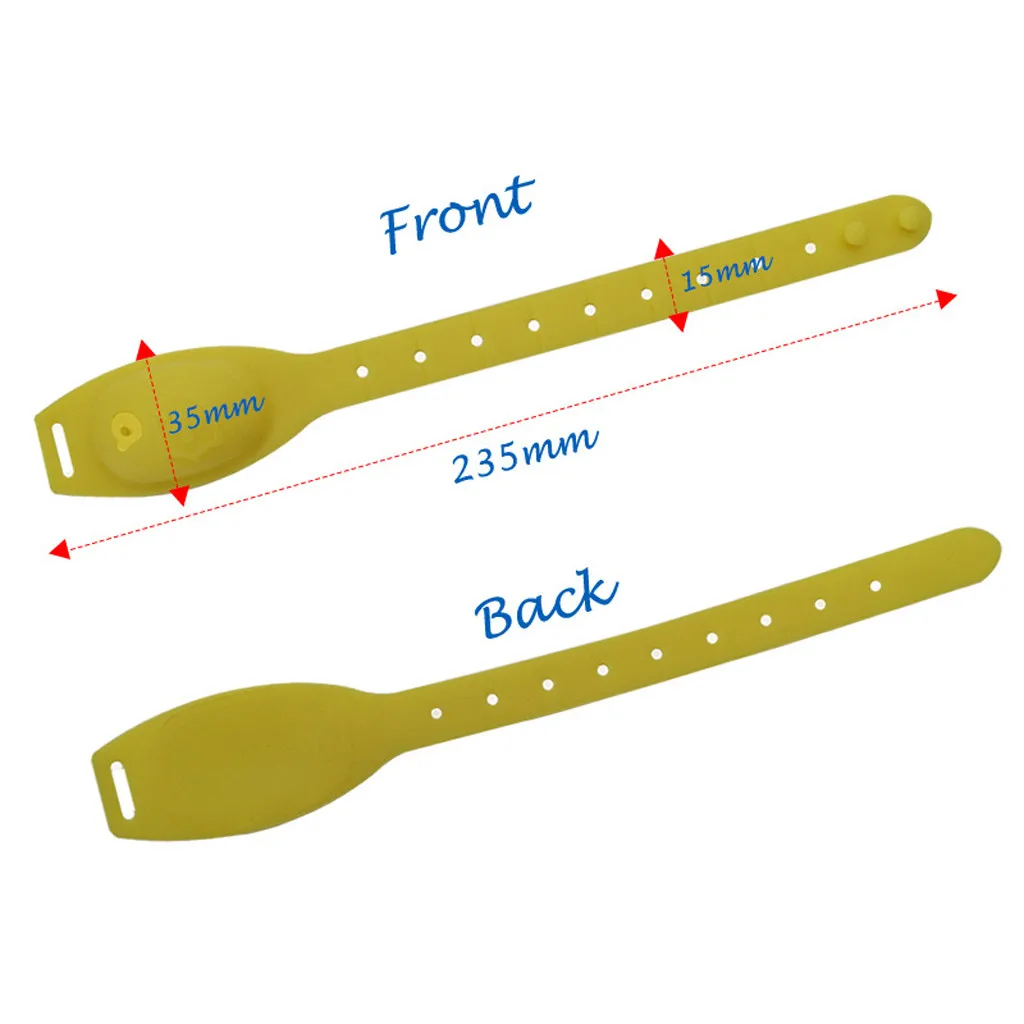 

Hand Sanitizer Disinfectant Sub-packing Silicone Bracelet Wristband Hand Dispenser Wearable Hand Sanitizer Dispenser Pumps 5PCS