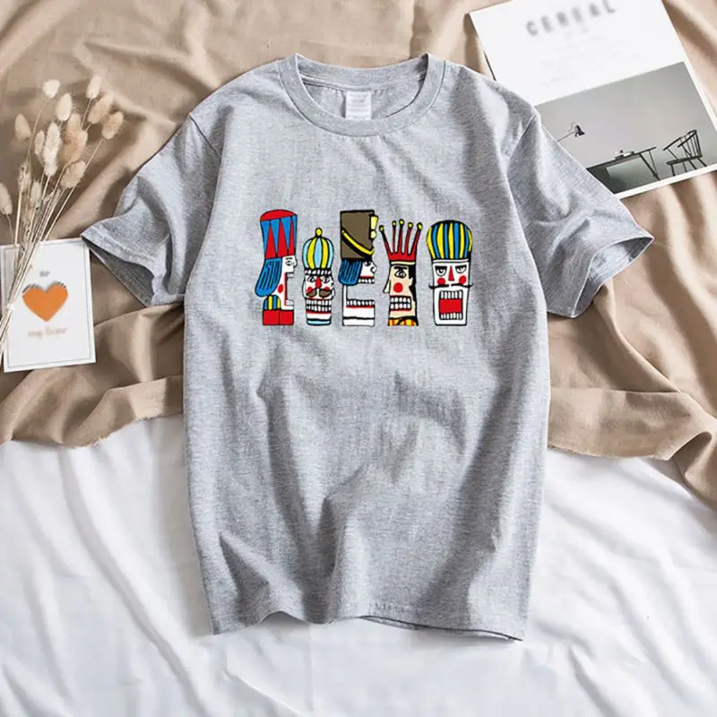 

Summer Short Sleeve O-Neck Casual Woman Tops Cartoon Print T Shirt Casual Female Loose Tops