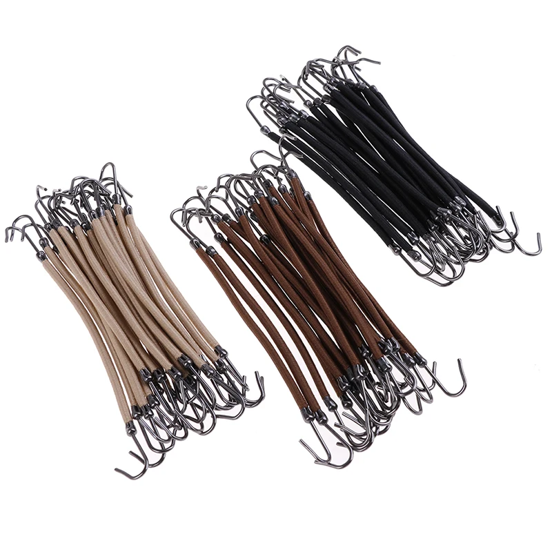 

Novelty 20pcs Ponytail Hooks Holder Bungee Bands Rubber Bands Hooks Hair Styling Elastic Double Hook Dryer Modeling Tools