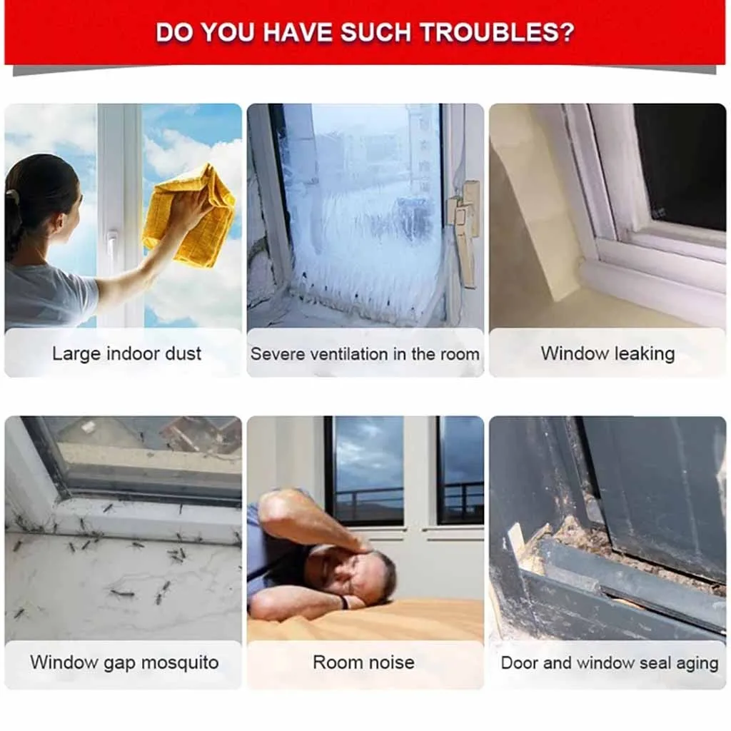 Самоклеящиеся уплотнительные ленты 5 м для двери ванной комнаты