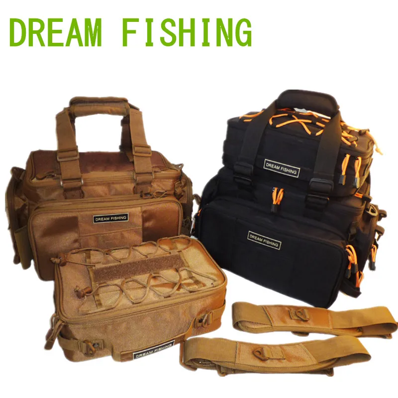 DREAM FISHING 45.5x25x21cm Multifunction Fishing Bag 2 Bags Bolsa De Pesca Waterproof Tools Lure Outdoor | Спорт и развлечения