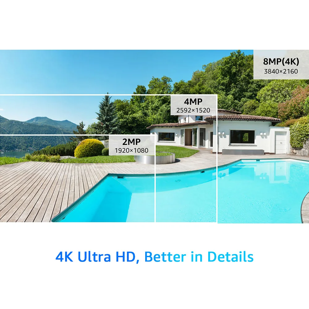 H.View сверхвысокой четкости 4K Ultra HD Poe IP Камера комплект 8CH видеонаблюдения s Системы