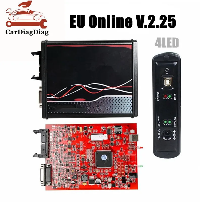 2022 Unlimited 2.80 EU Red KESS V5.017 OBD2 ECU Chip Tuning Tool KTAG 2.25 V7.020 4 LED K-T Master ECU Programmer Tool Full Set