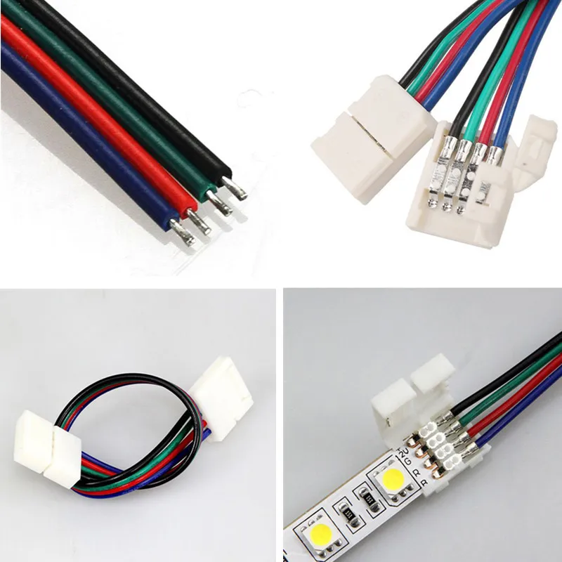 1/5 шт. 4 Pin светодиодный RGB полоса соединителей Женский Мужской разъемы провод