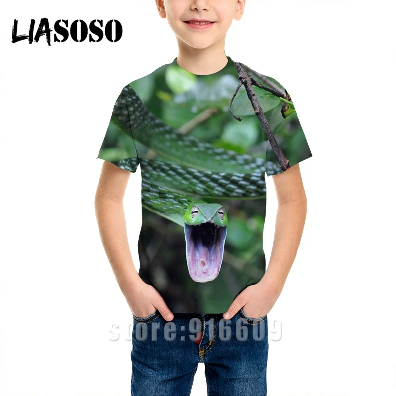 Летний пуловер со змеиным принтом для мужчин и женщин модная футболка с 3D-принтом