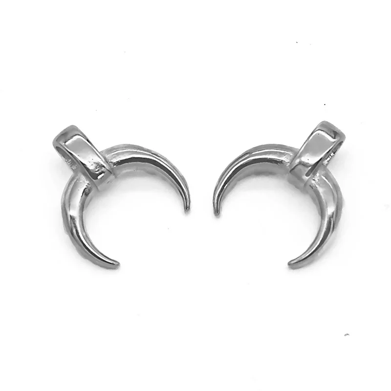 Подвеска полумесяц из нержавеющей стали 2 шт./лот|Шармы| |