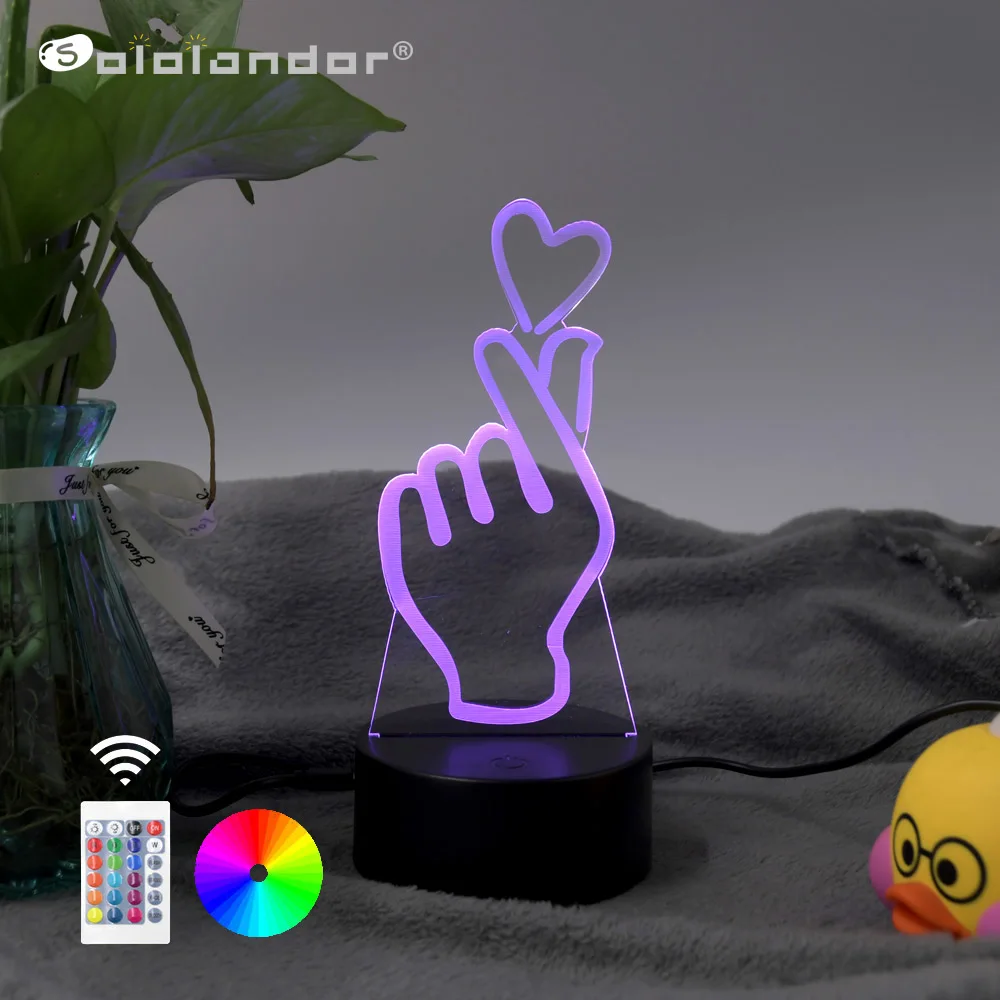 Новый пульт дистанционного Управление Санта 3D светильник светодиодный