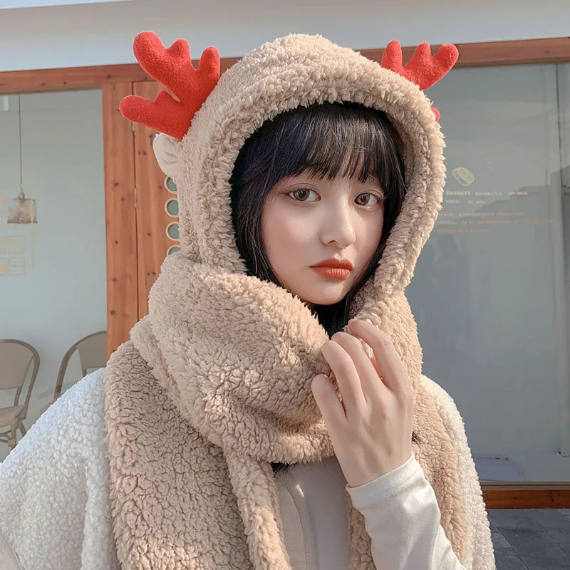 Рождественские оленьи шапочки и облегающие шапки Мультяшные милые новые