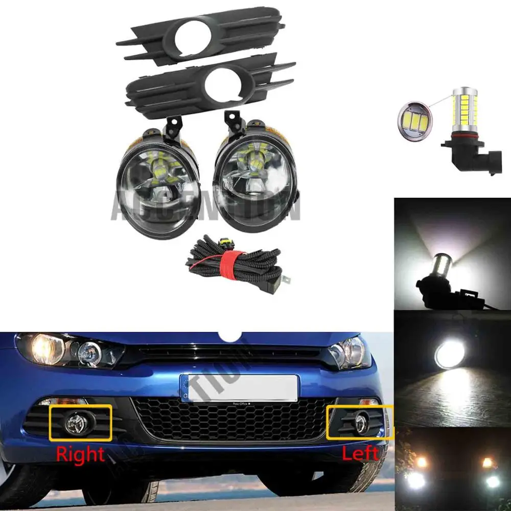 Для VW Scirocco 2009 2010 2011 2012 2013 2014 передний бампер светодиодный противотуманный