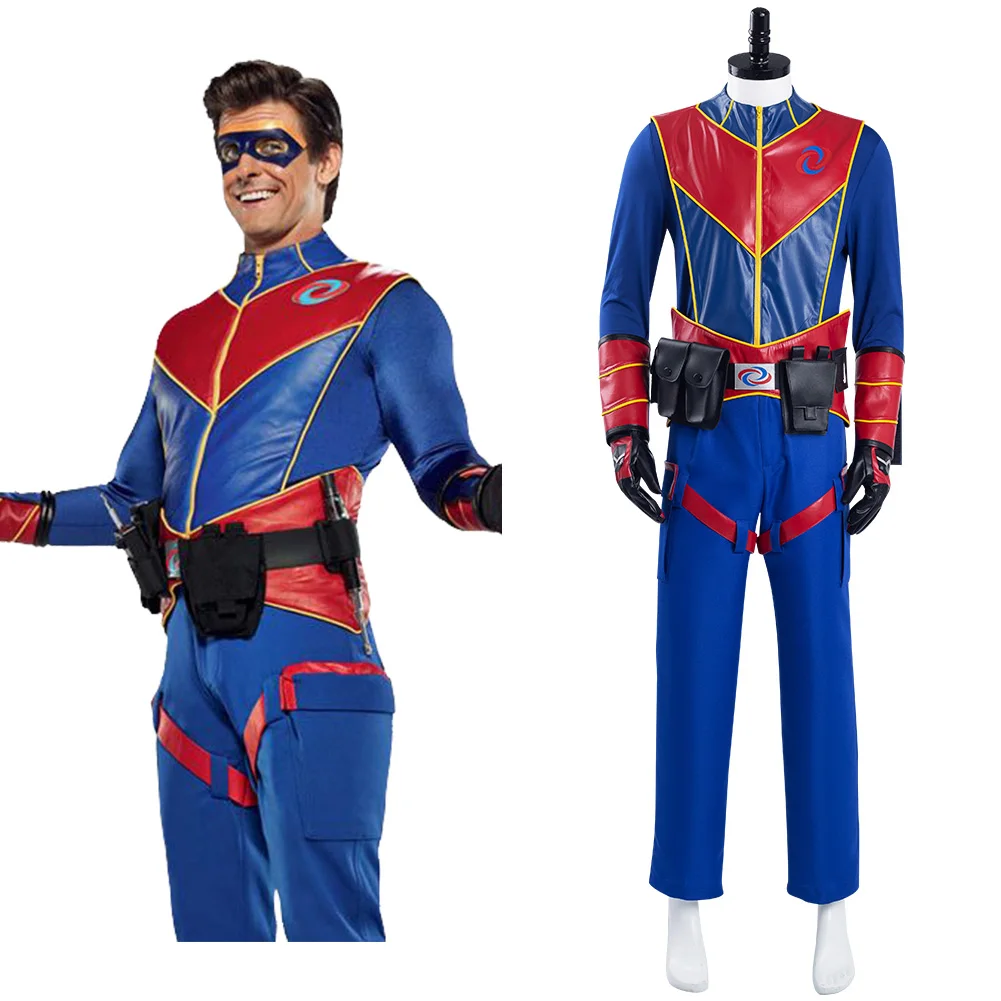 

Henry Cosplay Danger Captain Man Costume Adult Uniform Eye Mask Outfits Halloween Carnival Suit