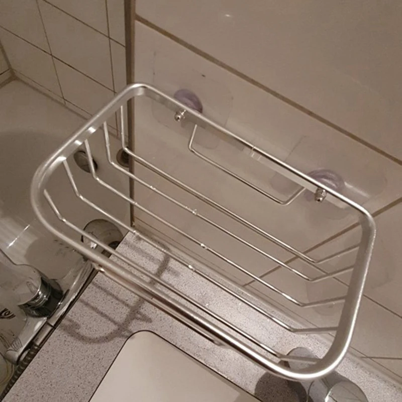 

Bathroom Shower Shelf Holder Stainless Steel Corner Storage Rack Shampoo Soap Cosmetic Shelves Wall Mounted Kitchen