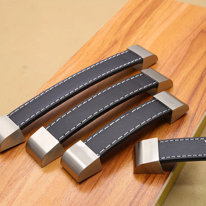 Кожаные ручки из цинкового сплава для мебели шкафа нагрудный ящик ручка чемодана