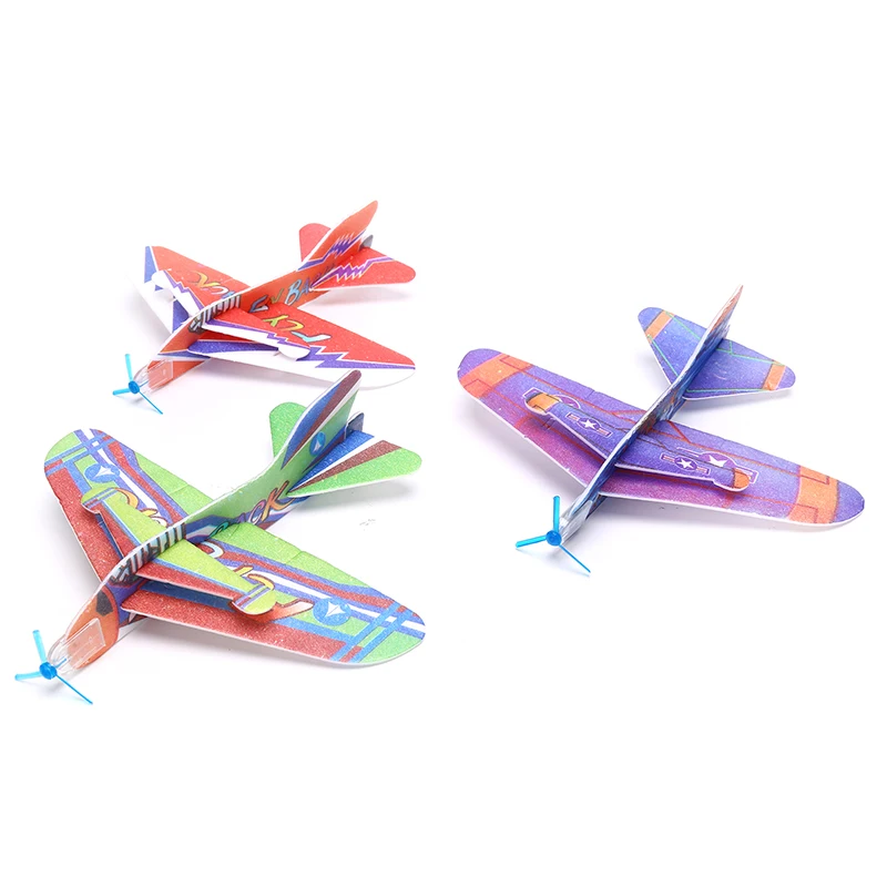 

5 шт DIY собранная модель самолета ручной работы материал пена ручная метание модель самолета дети игрушки случайный цвет