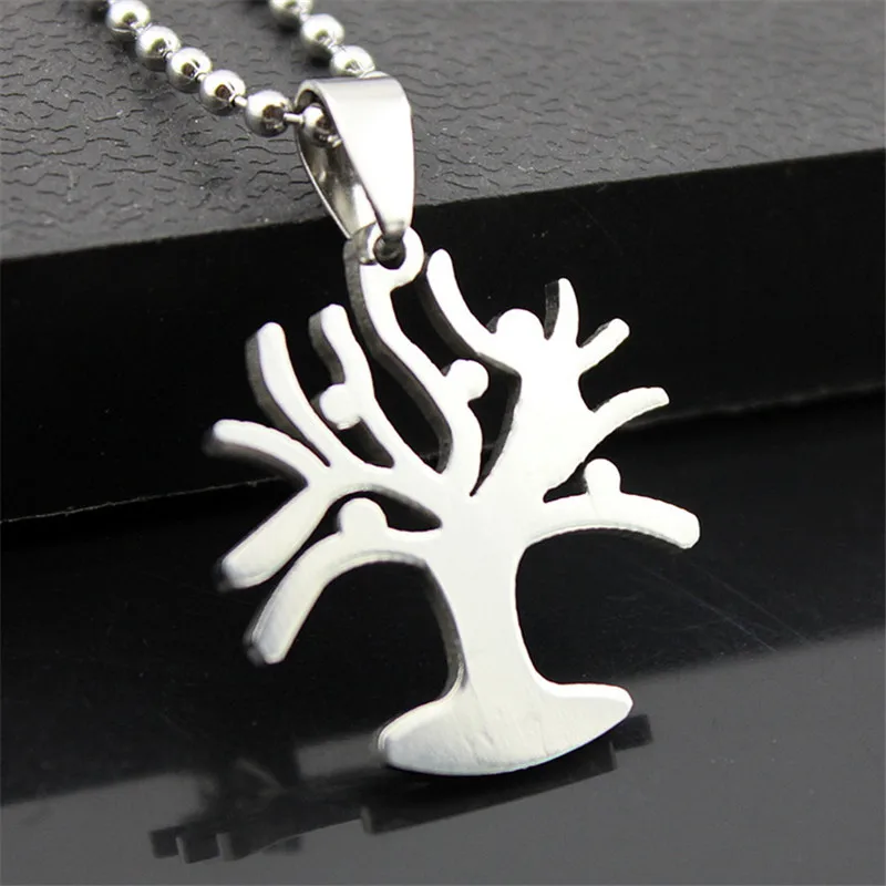 10 шт. ожерелье из нержавеющей стали Древо жизни цепочка для свитера Счастливое