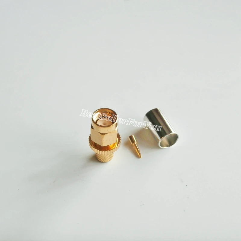 10 шт. Вилочная часть разъема SMA Мужской pin обжимные клещи для RG 8X LMR240 RG8X