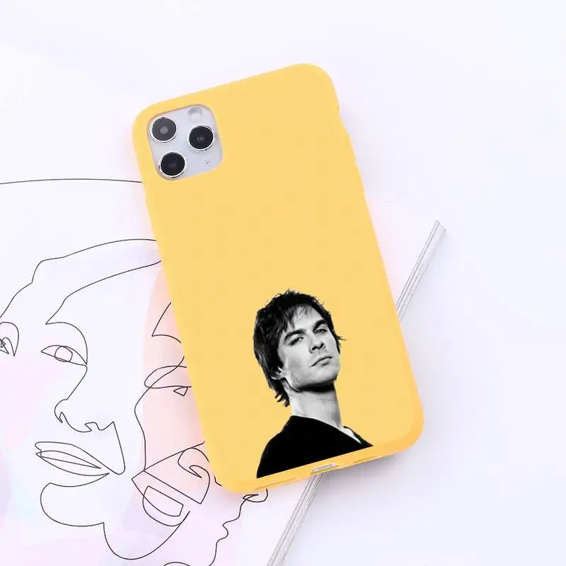 

The Vampire Diaries America TV series Phone Case Candy Color for iPhone 6 7 8 11 12 s mini pro X XS XR MAX Plus