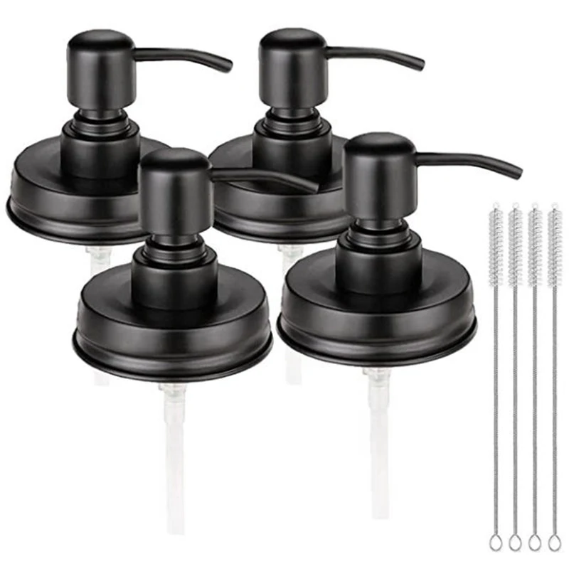 4 шт. в упаковке стеклянная банка с завинчивающейся крышкой дозатора мыла