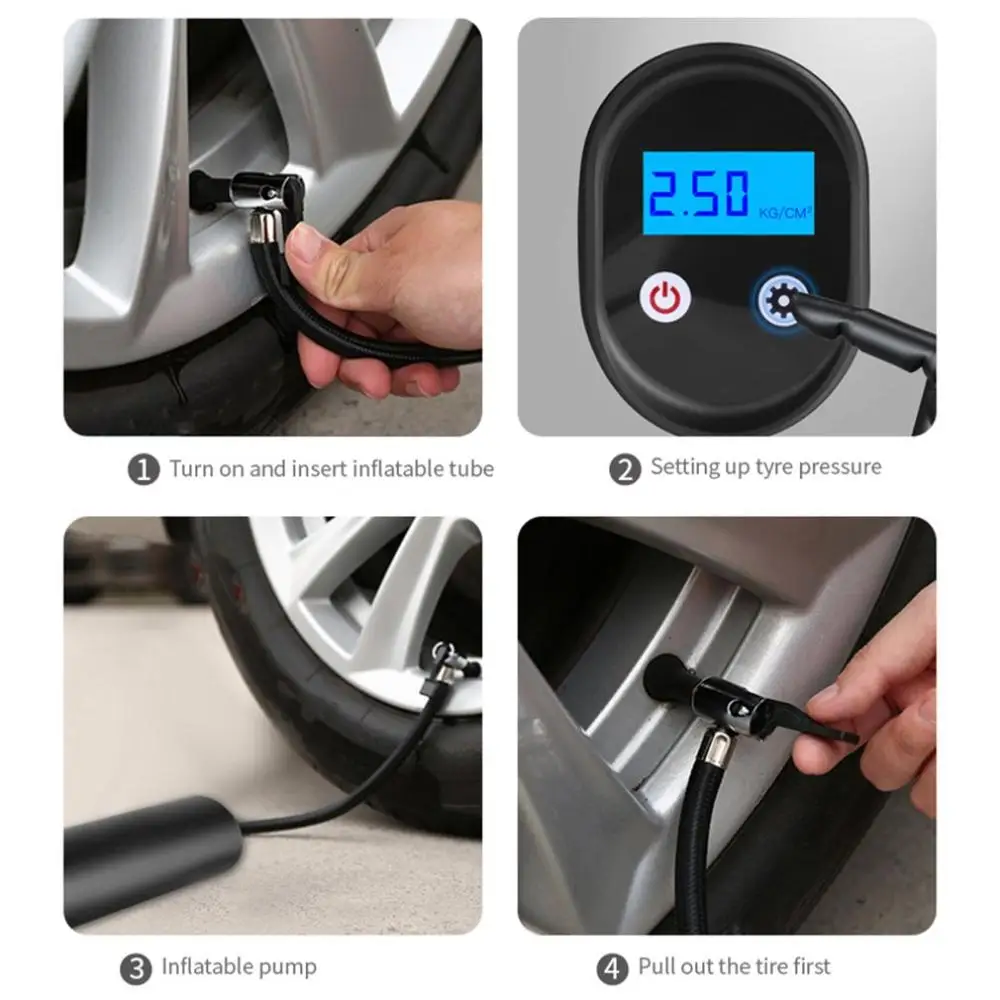 

Smart Wireless Car Air Pump Portable Multi-Function Air Pump Car Tire Motorcycle Bicycle Basketball Air Pump with battery