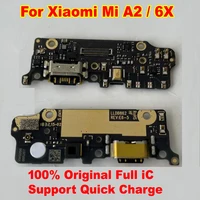original charging port pcb board usb charge dock connector microphone flex cable for xiaomi mi a2 mia2 mi 6x mi6x subboard