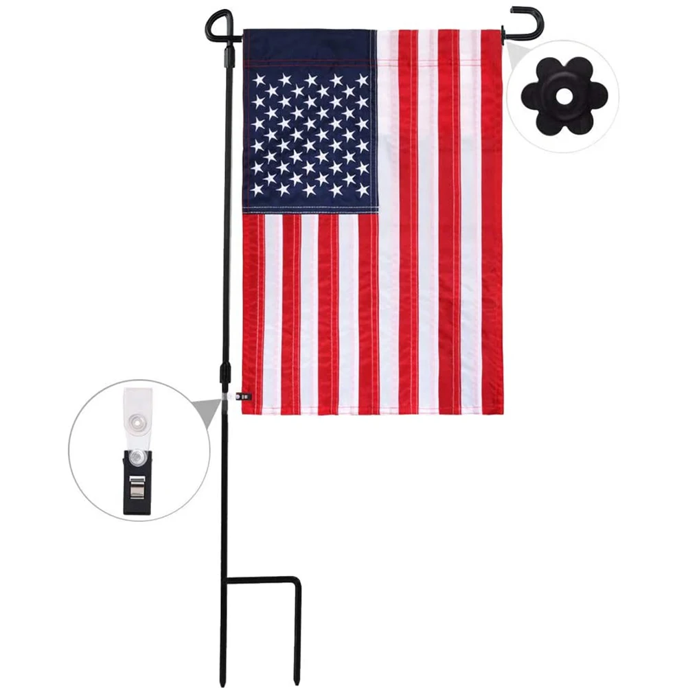 

32PCS Garden Flag Rubber Stoppers and Adjustable Anti-Wind Clips Flag Stops Accessories for Garden Windproof Flag Poles Stand