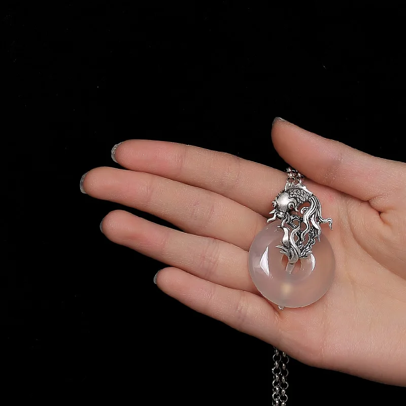 Амулет из стерлингового серебра 925 пробы кулон натуральных камней антикварная