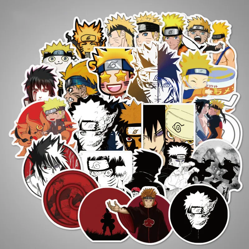100 шт./упак. Новые Стикеры Naruto Box милый стикер Водонепроницаемая гитара граффити