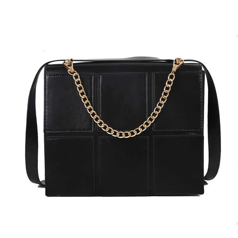 

Fashion women's bag 2021 new splicing underarm bag trend foreign style one shoulder slant cross handbag crossbody bag