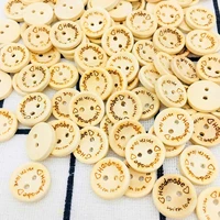 100pcs diy wooden buttons handmade 2 holes scrapbooking arts crafts buttons for party wedding supplies 15mm 20mm 25mm