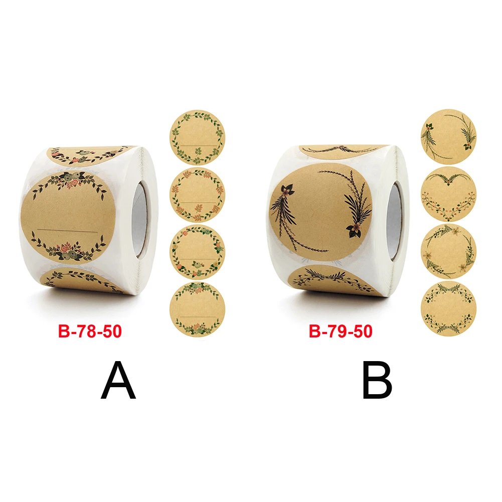 500 шт./рулон двухдюймовые этикетки-наклейки для выпечки с 4 рисунками | Наклейки