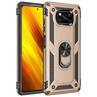 phone case for xiaomi pocophone x3 nfc pro poco x3 fashion rugged armor anti fall shockproof magnetic bracket protection cover