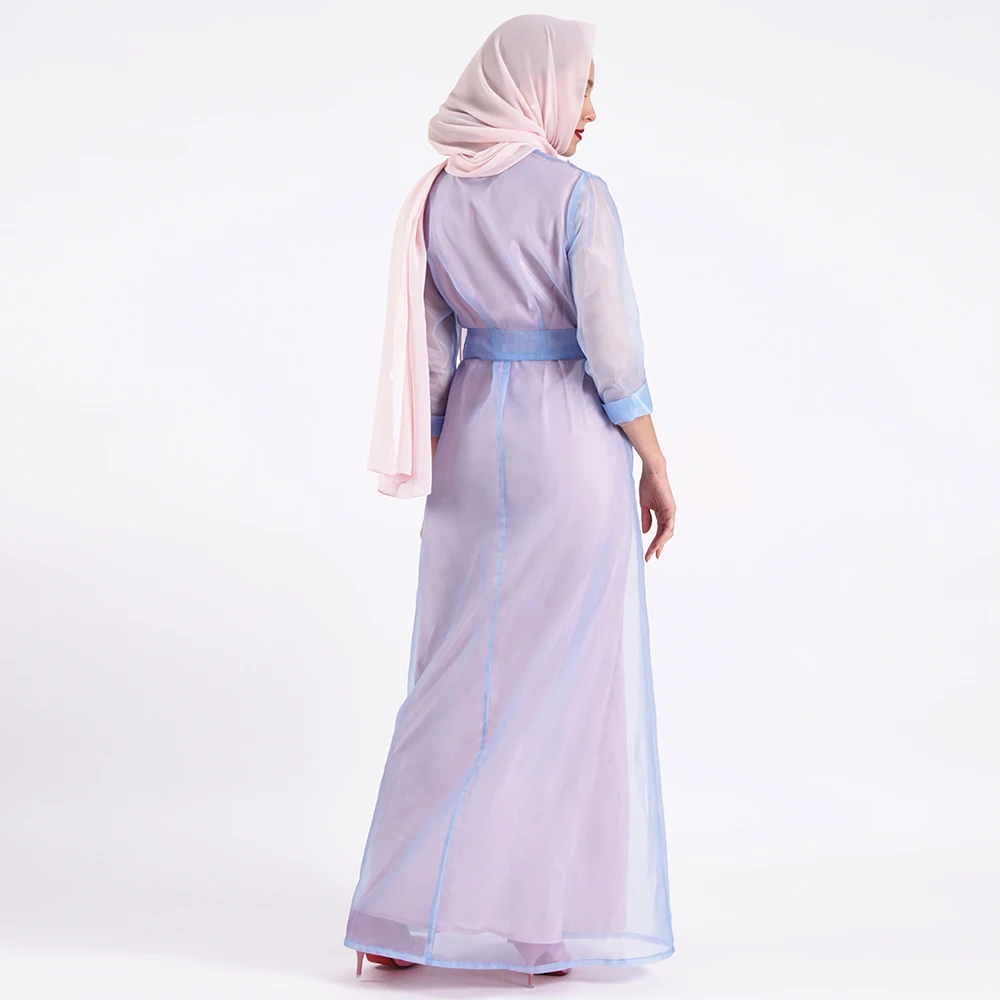 Фиолетовый Кафтан Дубай Abaya хиджаб мусульманское вечернее платье турецкие