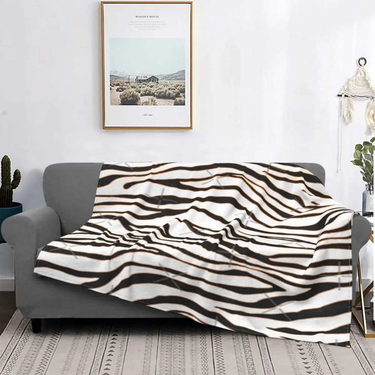 

Manta con patrón de piel de Tigre, colcha divertida de bricolaje, colcha de cama a cuadros, toalla, manta de lana, manta pondera
