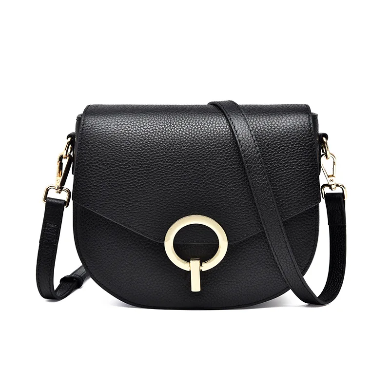 

2021 New Shoulder Bag Women's Fashion Trend Leather Handbags First Layer Cowhide Ladies Small Crossbody Bags