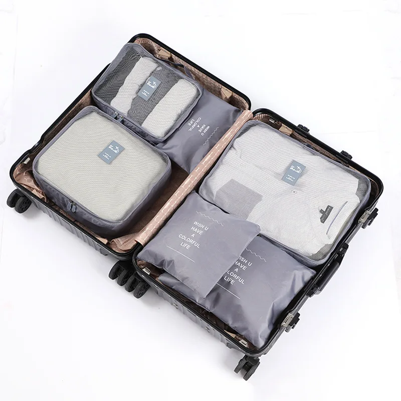 6 шт./компл. органайзер для путешествий сумки хранения портативный багажа одежда