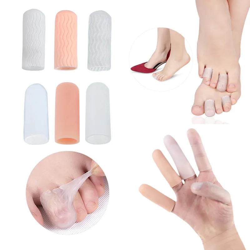 

2Pcs Gel Finger Toe Blister Tube Separator Protector Silicone Protector