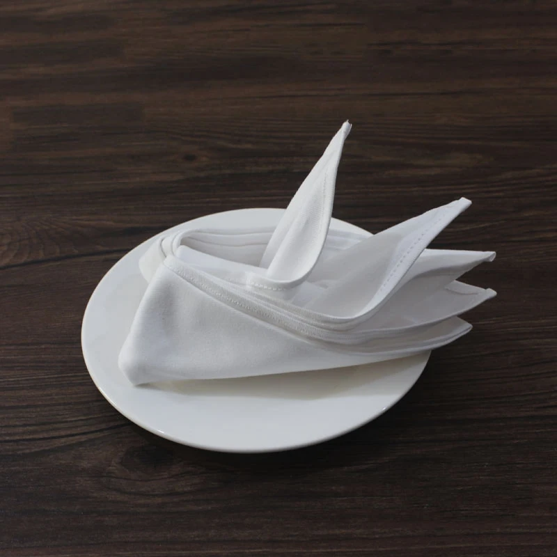 

New Table Napkins for Wedding Hotel White Table Napkin Cotton Square Heat Insulation Mat Dining Table Fabric Placemats
