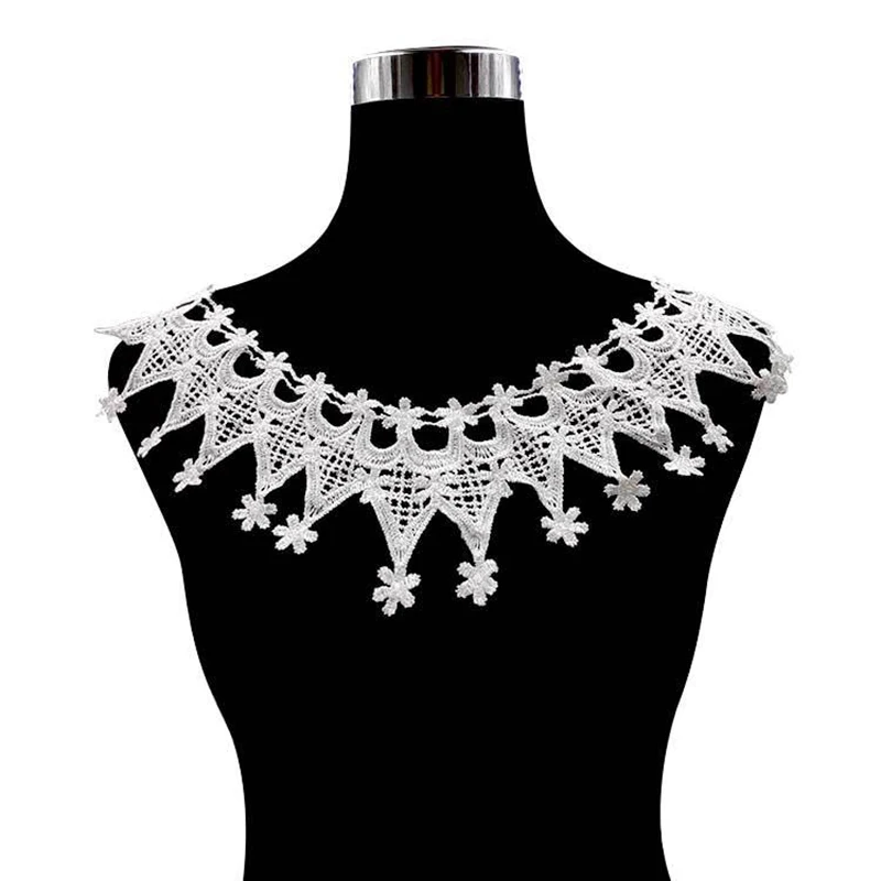 

Трехмерный вышитый воротник цветок водорастворимое кружево полый ложный воротник изысканный универсальный аксессуар для одежды Новинка