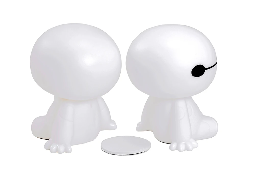 Мультипликационный пластиковый робот Baymax с качающейся головой, Автомобильные украшения, автомобильные интерьерные украшения, большие куклы героев, игрушки, орнамент, аксессуары