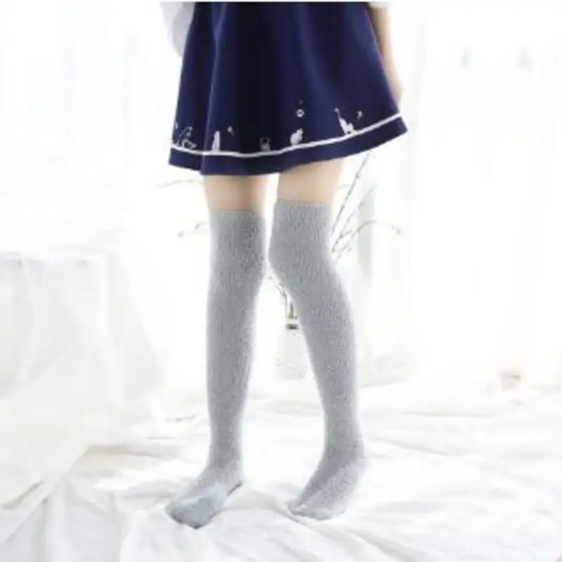 Зимние длинные гольфы из кораллового флиса теплые вязаные чулки удобные