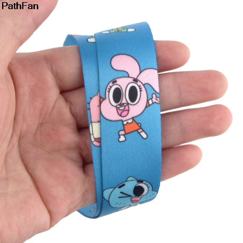 Patchfan удивительный мир Gumball мультфильм шеи шнурок для ключей очки держатель карты брелок для ключей телефон камера лямки A2370